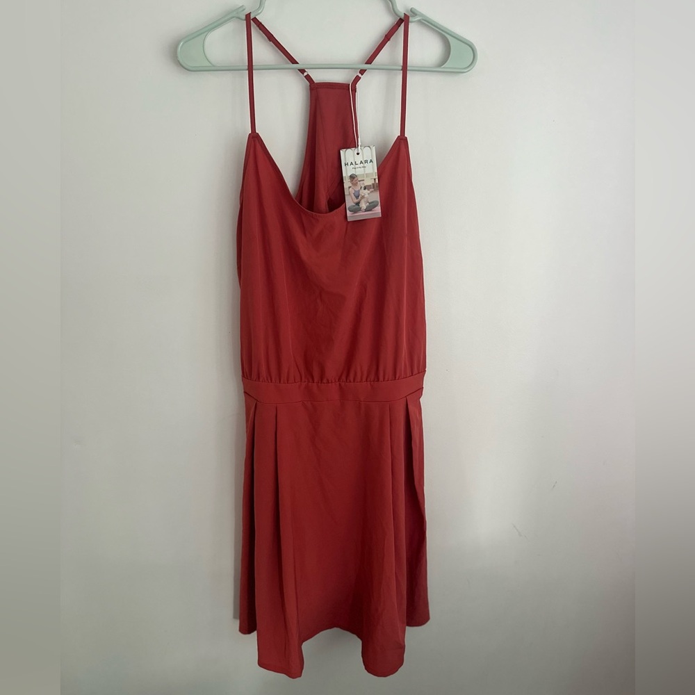 Halara Breezeful Backless Pleated Mini Quick Dry Casual Dress